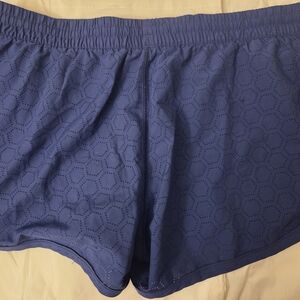 Under Armour Women's Navy Eyelet Athletic Shorts